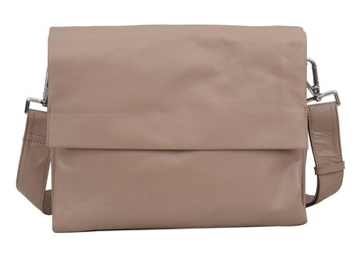 Monroe Soft Leather Hand Bag w/flap - Florence Almond