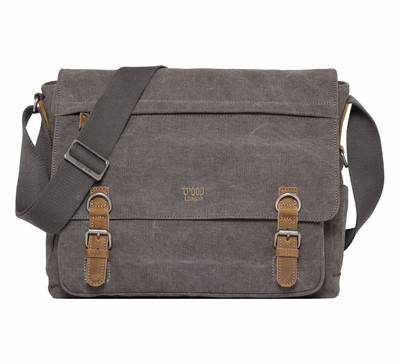 Classic Laptop Messenger Bag - Charcoal