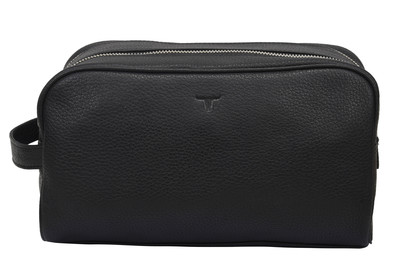 Marco Leather Wash Bag - Rambler Black