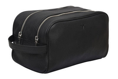 Marco Leather Wash Bag - Rambler Black